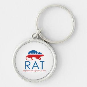 Porte-clés Je suis un R.A.T : Républicain contre Trump