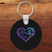 Porte-clés Je suis Un Survivant Beurre Coeur Prévention du Su (Recto)