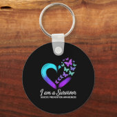 Porte-clés Je Suis Un Survivant Sensibilisation À La Préventi (Recto)