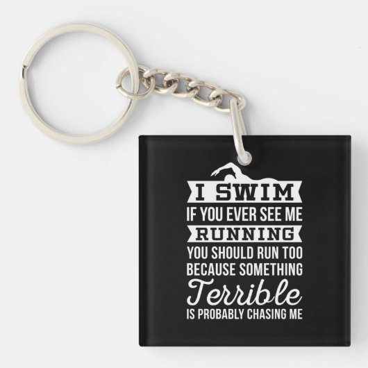 Porte-clés Je Suis Un Swimmer (Devant)
