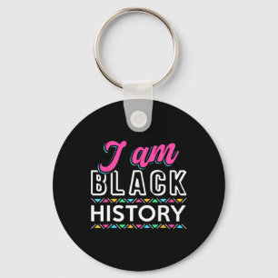 Porte-clés Je suis un t-shirt d'histoire noire Mois de l'hist
