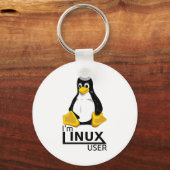 Porte-clés Je suis un utilisateur Linux (Recto)