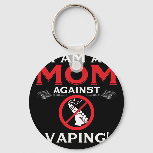 Porte-clés Je Suis Une Maman Contre Le Vapage ! (Recto)
