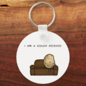 Porte-clés Je suis une patate de canapé (Recto)