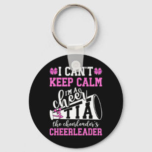 Porte-clés Je suis une Tia de cheerleader qui fait du cheerle
