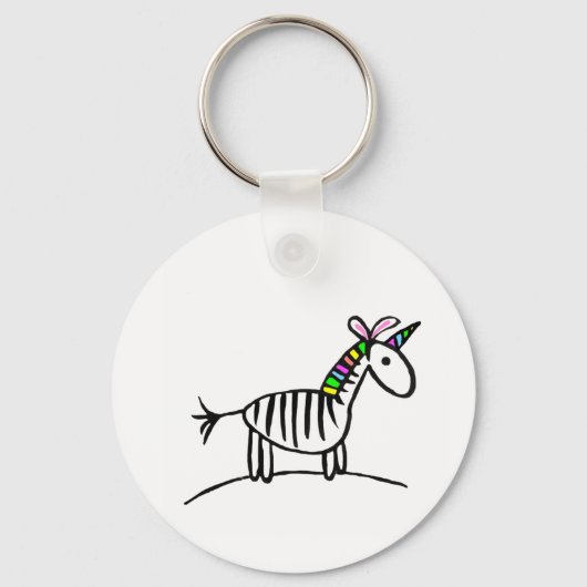 Porte-clés Je suis Unicorn zebra porte - clé (Recto)