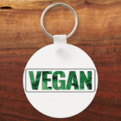 Porte-clés Je suis Vegan, Design typographique (Recto)