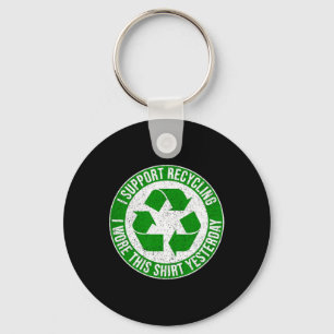 Porte-clés Je Supporte Le Recyclage J'Ai Porté Cette Chemise