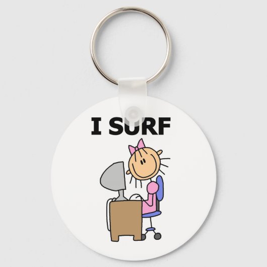 Porte-clés Je surfe sur le Web (Recto)
