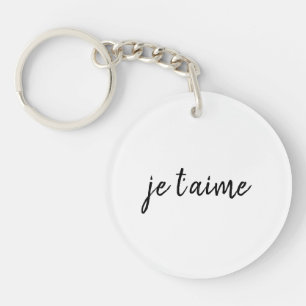 Porte-clés 🖤 Je t’aime Je t’aime Français Chic Custom Acryli