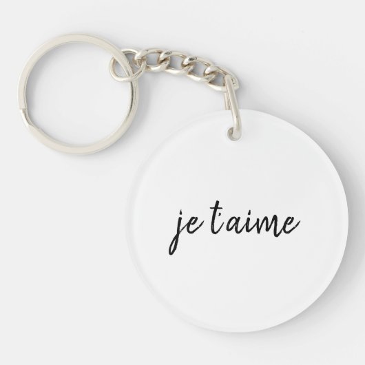 Porte-clés 🖤 Je t’aime Je t’aime Français Chic Custom Acryli (Devant)