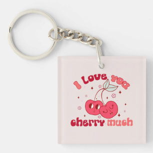 Porte-clés Je T'Aime Beaucoup Cherry Cute & Punny Cherry