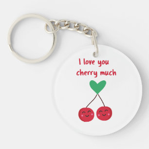 Porte-clés Je t'aime beaucoup Cherry Valentine