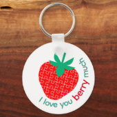 Porte-clés Je T'Aime Berry Beaucoup de Puzzle Fraise (Verso)