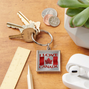 Porte-clés Je t'aime Canada Souvenir du Canada