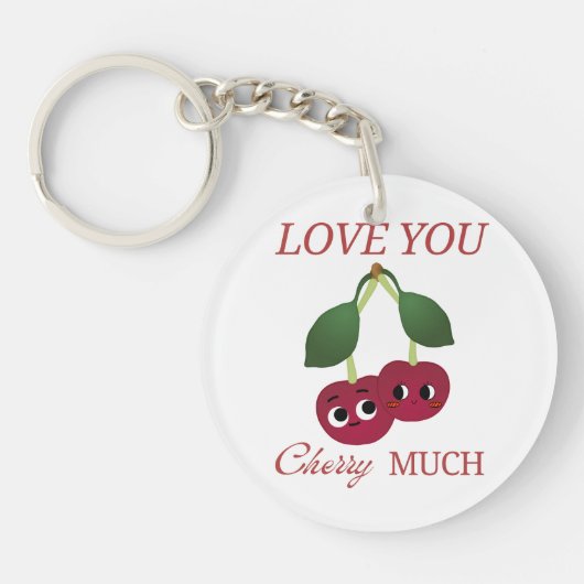 PORTE-CLÉS JE T'AIME CHERRY BEAUCOUP (Devant)