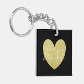 Porte-clés Je t'aime Conduire Safe Gold Heart Keychain (Devant gauche)
