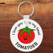 Porte-clés Je T'Aime De Ma Tête Tomates (Recto)