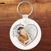 Porte-clés Je t'aime grand-mère Photo de cœur (Recto)