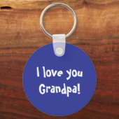 Porte-clés Je t'aime grand-père (Recto)