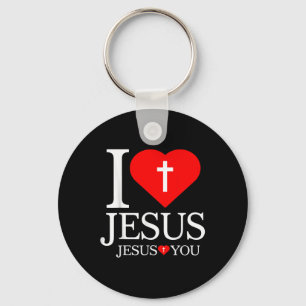 Porte-clés Je T'Aime Jésus Croix Chrétienne Dieu Foi Bible Re