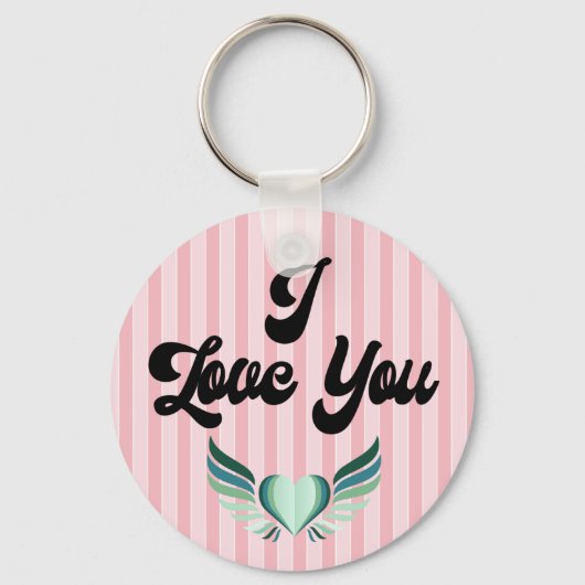 Porte-clés Je t'aime. Joyeuse Saint-Valentin. (Recto)