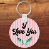 Porte-clés Je t'aime. Joyeuse Saint-Valentin. (Recto)