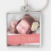 Porte-clés Je t'aime maman | Bannière de corail (Devant)