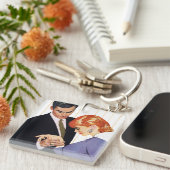 Porte-clés Je t'aime, maman Girl (Devant Droit)