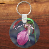 Porte-clés Je t'aime maman lady slipper Fleur (Recto)
