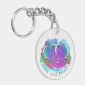 Porte-clés Je t'aime Note Design de carte (Devant gauche)