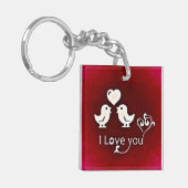 Porte-clés Je t'aime Oiseaux Porte - clé acrylique (Devant gauche)