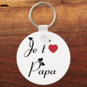 Porte-clés Je t'aime papa (Recto)