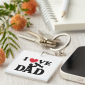 Porte-clés je t'aime papa (Devant Droit)