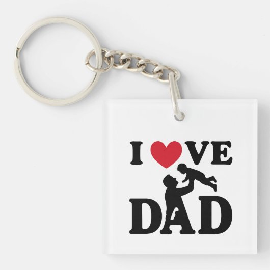 Porte-clés je t'aime papa (Devant)