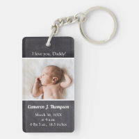 Je t'aime Papa Personnalisé bébé Photo Nom état de