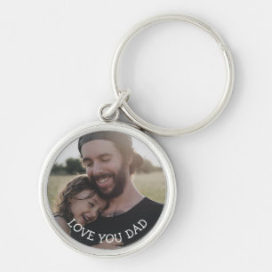 Porte-clés Je t'aime papa, Porte - clé photo personnalisé
