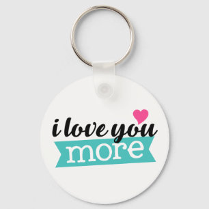 Porte-clés Je t'aime plus de porte - clé de sentiment d'art