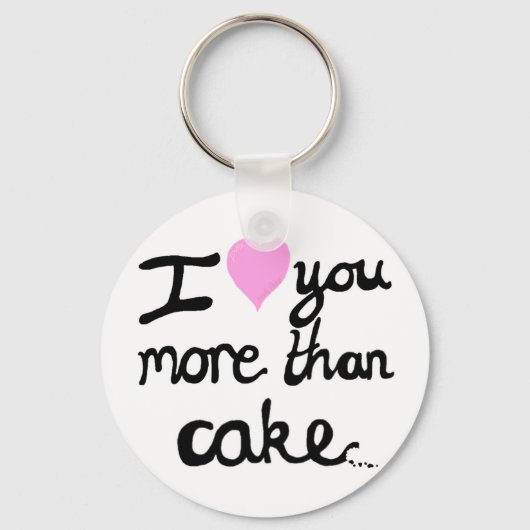 Porte-clés Je T'Aime Plus Que La Bague À Clé De Gâteau (Recto)