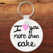 Porte-clés Je T'Aime Plus Que La Bague À Clé De Gâteau (Recto)