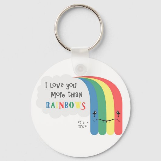 Porte-clés Je T'Aime Plus Que Rainbows (Recto)