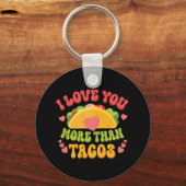 Porte-clés Je t'aime plus que Tacos (Recto)