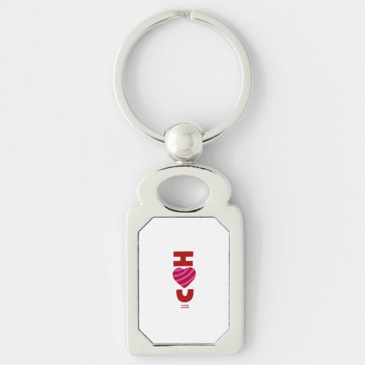 Porte-clés Je t'aime Porte - clé rectangle (Devant)