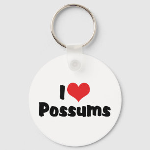Porte-clés Je T'aime Possums à Coeur