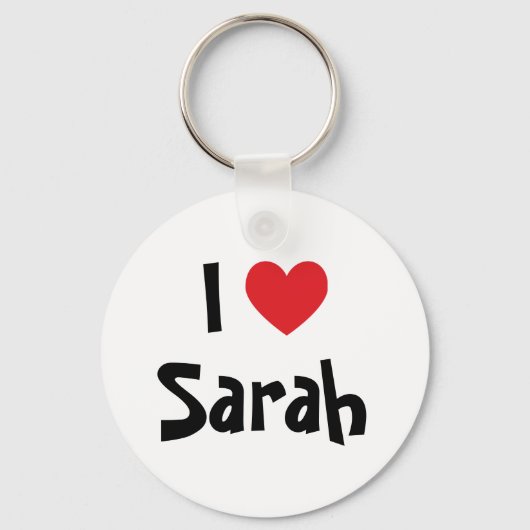 Porte-clés Je t'aime Sarah (Recto)