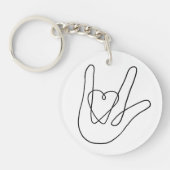 Porte-clés Je t'aime Signer (Devant)