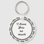 Porte-clés Je t'aime tellement, Wolf Couple (Recto)