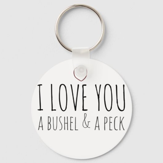 Porte-clés Je t'aime un boisseau et un pic (Recto)