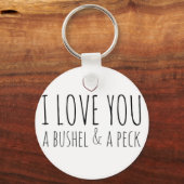 Porte-clés Je t'aime un boisseau et un pic (Recto)