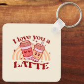 Porte-clés Je T'Aime Un Latte (Verso)